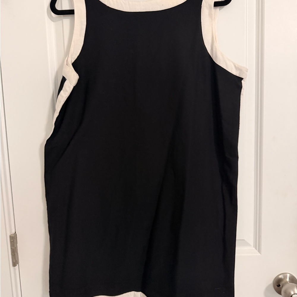 Jessica Simpson Black and Cream V-Neck Dress -L - Picture 2 of 3